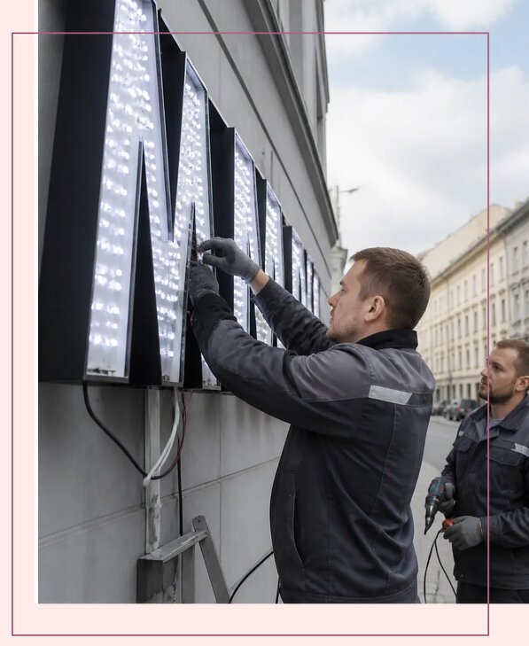 Изготовление и монтаж светодиодных LED вывесок в Йошкаре-Ола