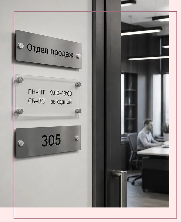 Офисные таблички на дверь в Йошкаре-Ола по цене от 5011 р. | Аванза-Шкр